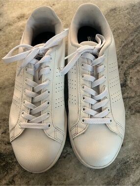 Addias Classic White Leather Sneakers size 7.5 ladies